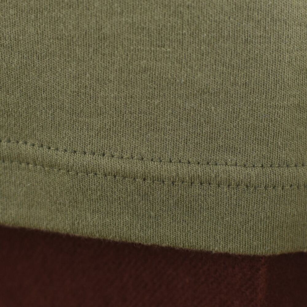 Vintage Basic Editions Army Green Solid T-Shirt W… - image 7